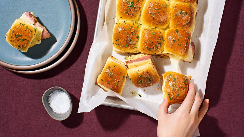 PULL APART HAM AND SWISS SLIDERS