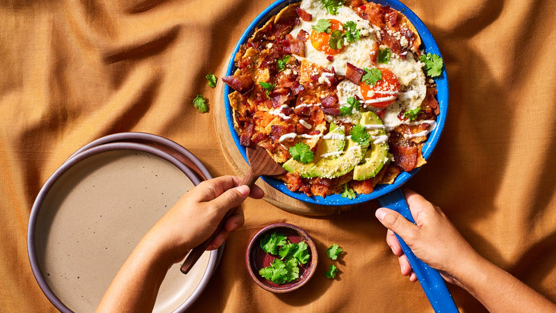 SKILLET BACON CHILAQUILES
