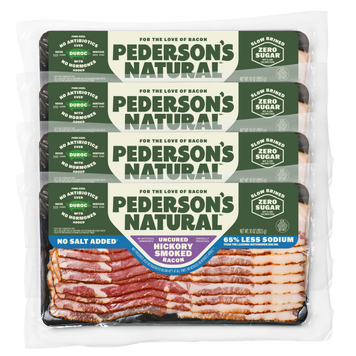4 Pack of Pederson's No Salt Added Bacon