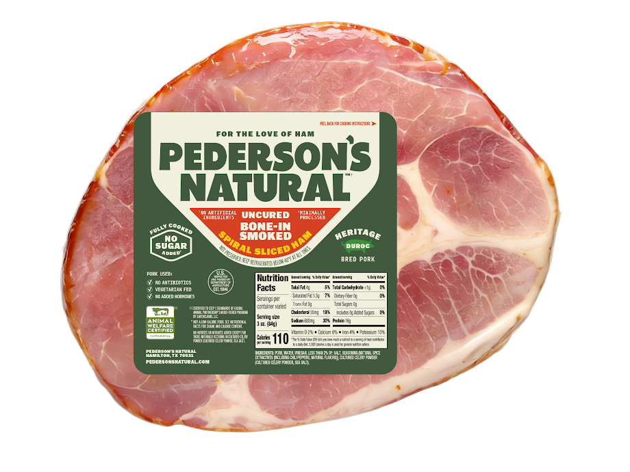 A packaged Pederson's Natural Uncured Bone-In Smoked Spiral Sliced Ham