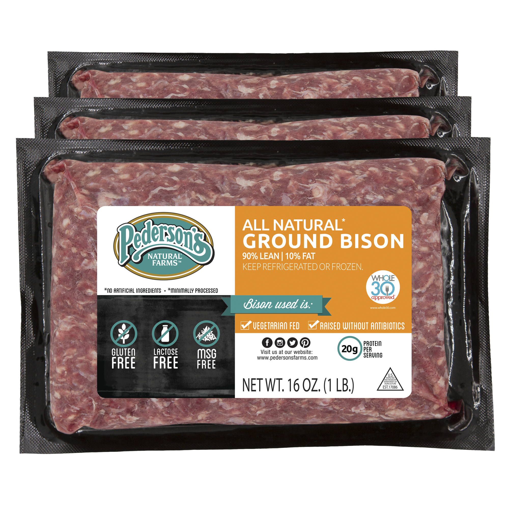 All Natural Ground Bison (3 Pack)