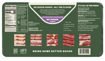 No Sugar Added Hickory Smoked Uncured Bacon (4 Pack)