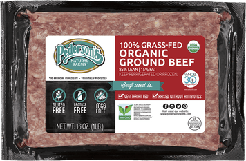 100% Grass Fed Organic Ground Beef (3 Pack) - Pederson's Natural Farms