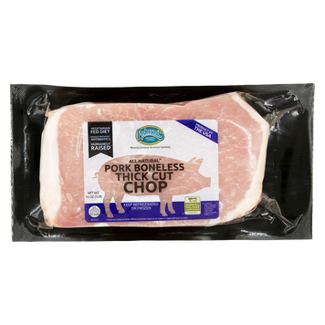 1 package of Pederson's Farms All Natural, Duroc-sired Boneless Thick Cut Pork Chops