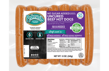 No Sugar Added Uncured Beef Hot Dogs (5 Pack) - Pederson's Natural Farms
